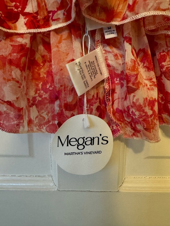 Tops - Megan's Floral Pink & Orange Ruffle Top